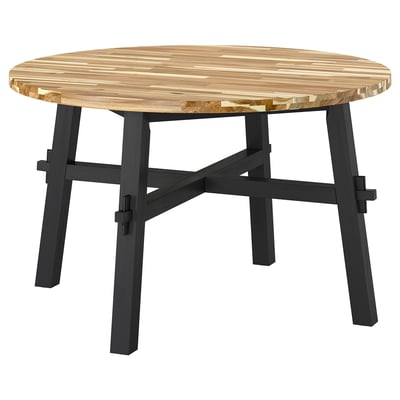 SKOGSTA Table, acacia/noir, 120 cm