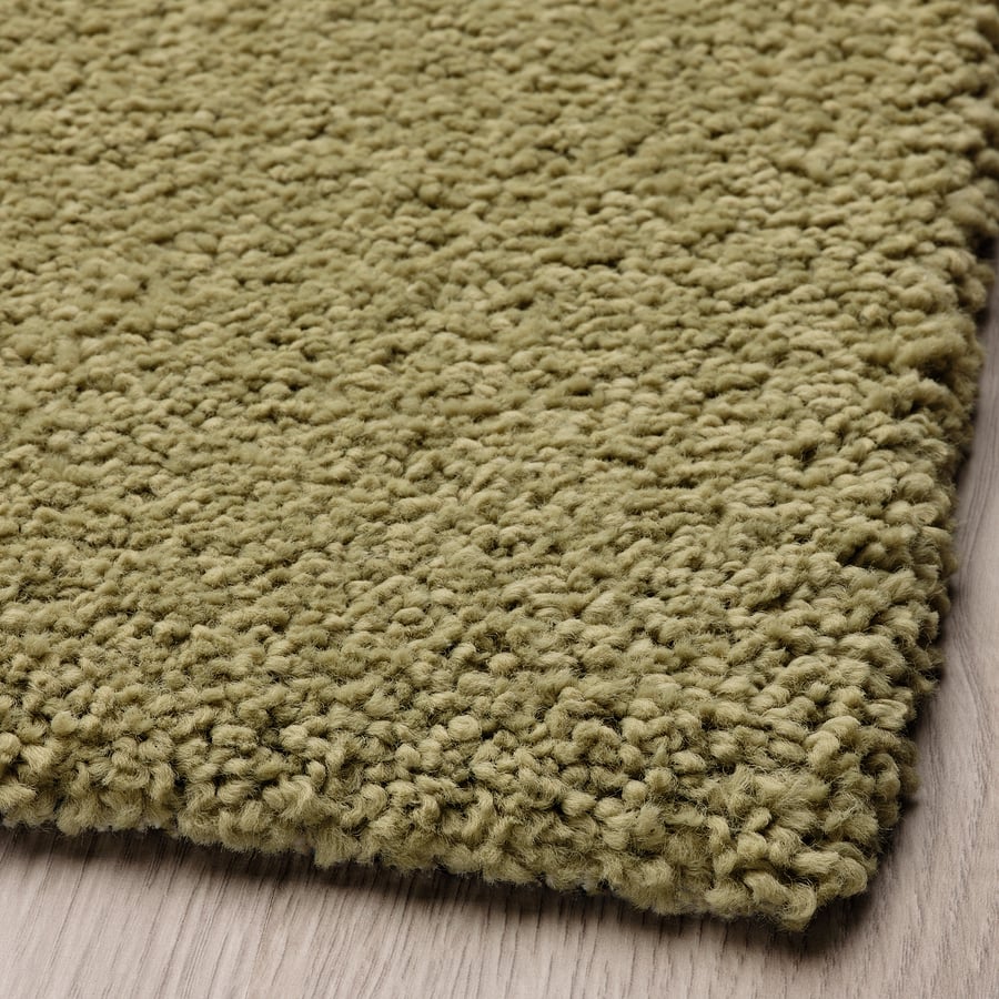 SKRIFTSPRÅK tapis, poils ras, beigevert/bleu foncé, 133x195 cm IKEA
