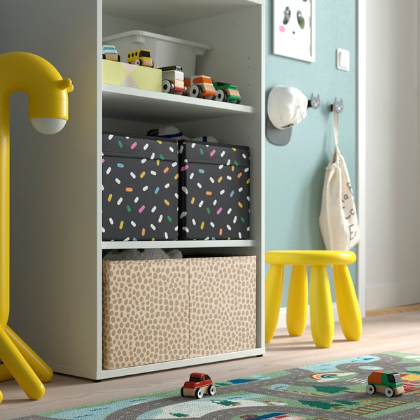 SLÄKT Rangement tissu, beige, 55x33x33 cm