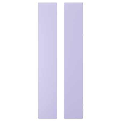 Deux grands rectangles violet clair, côte à côte, bords lisses.