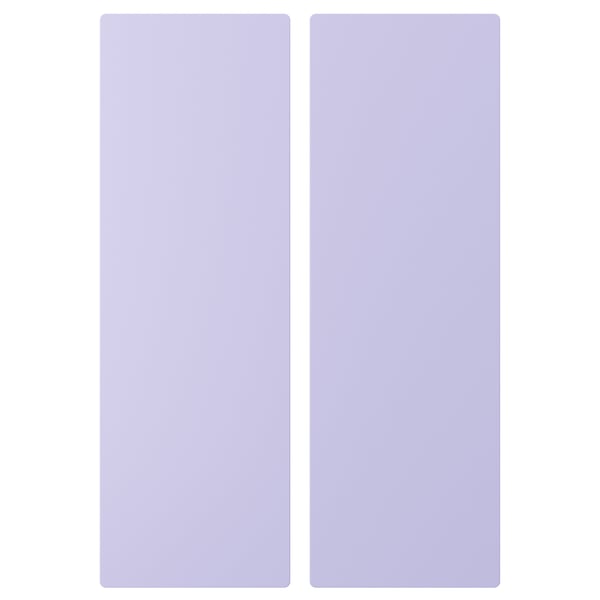 Deux panneaux violet pastel, design minimaliste.