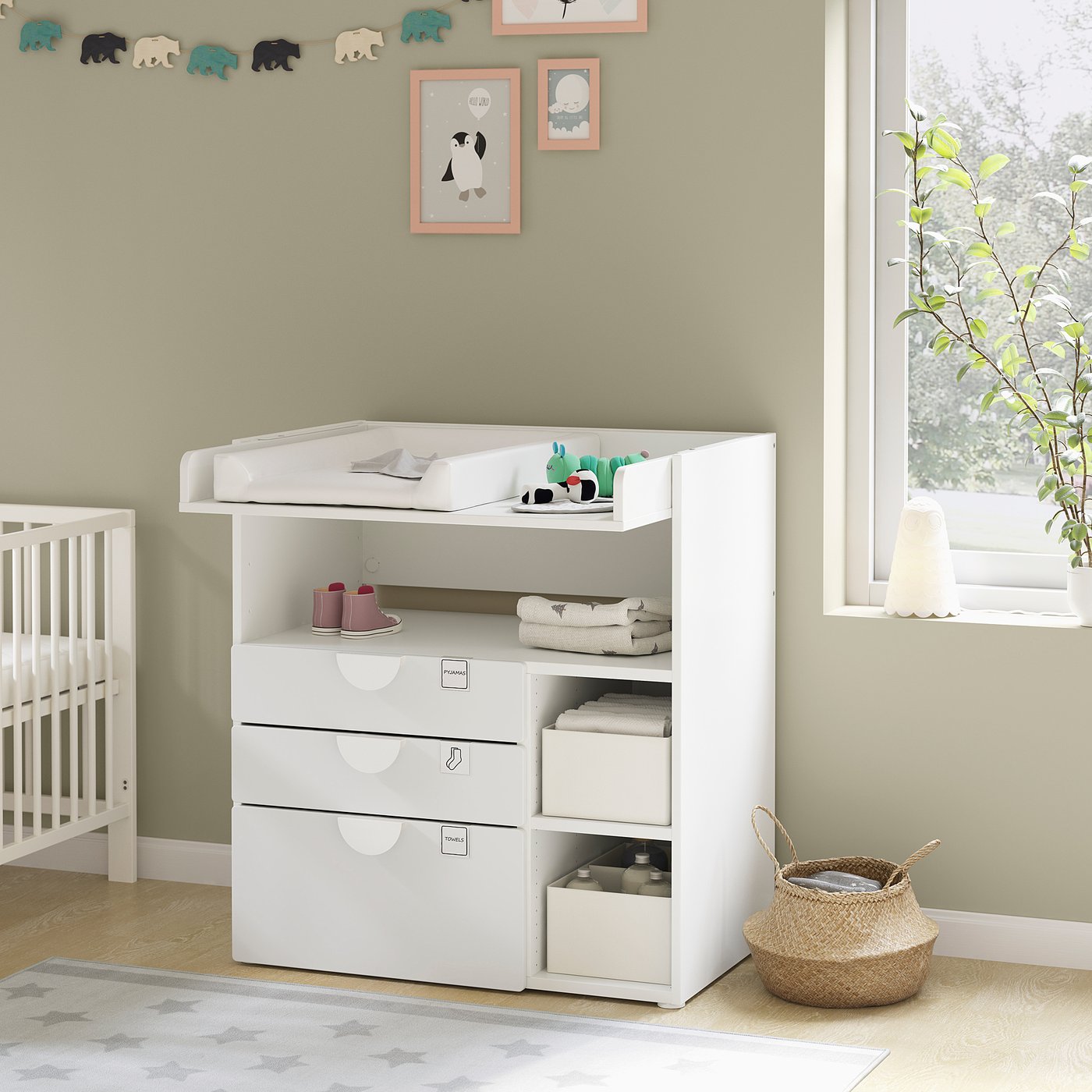 Smastad Table A Langer Blanc Blanc Avec 3 Tiroirs Ikea Smastad Table A Langer Blanc Blanc Avec 3 Tiroirs Ikea