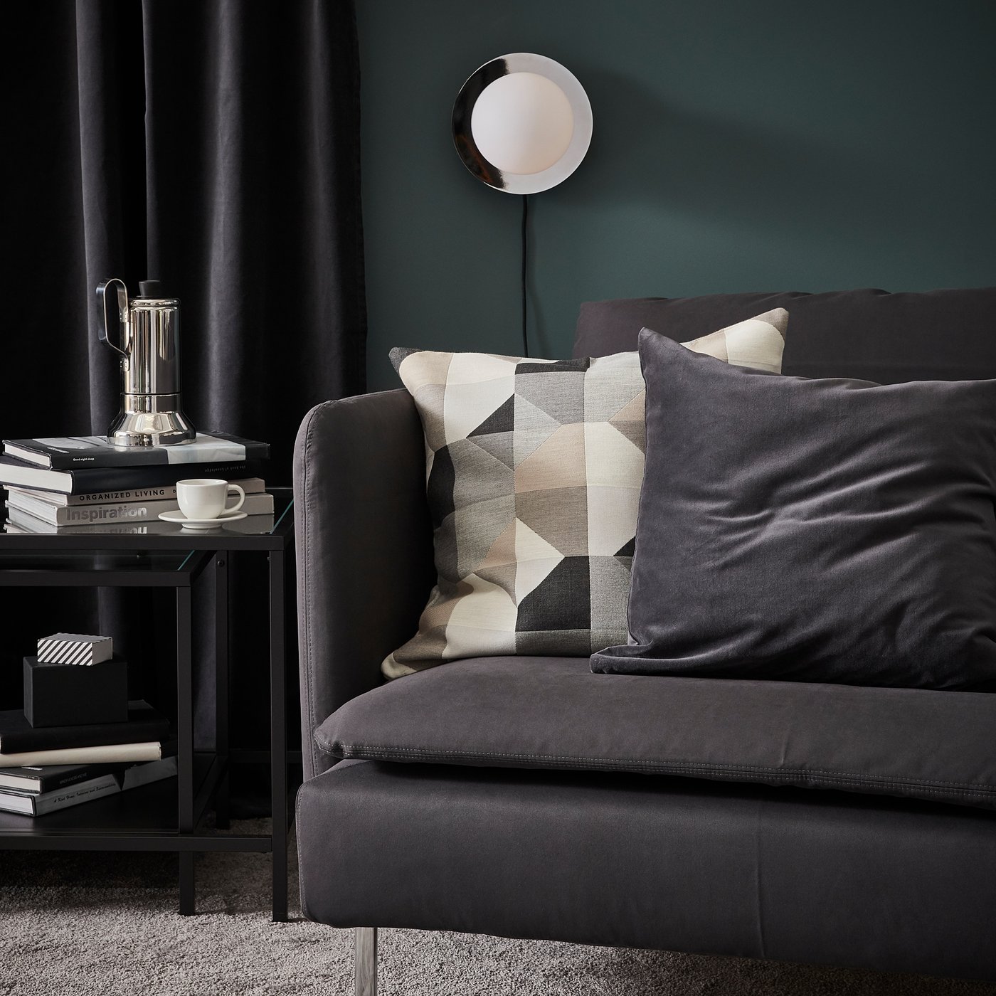 soderhamn canap 4 pl avec meridienne et sans accoudoir samsta gris fonce ikea