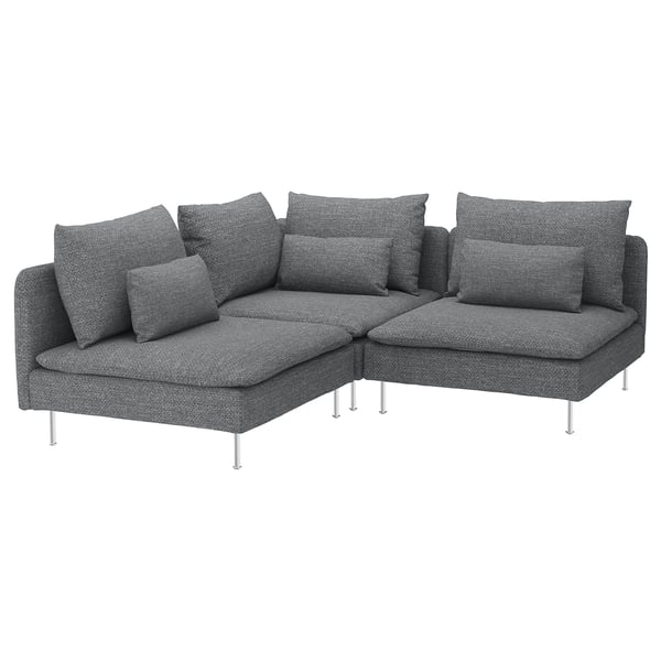 Soderhamn Canape D Angle 3 Places Lejde Gris Noir Ikea