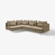 Un canapé sectionnel SÖDERHAMN beige moderne avec des coussins amples et des pieds fins, parfait pour la détente.