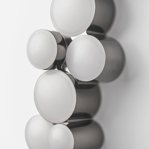 Sodersvik Applique A Led Intensite Lumineuse Reglable Noir Chrome 70x10 Cm Ikea