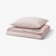 SOLFIBBLA Housse de couette et 1 taie, blanc rouge/rayure, 150x200/65x65 cm