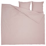 Ensemble de couette en coton SOLFIBBLA rayé rouge et blanc avec housse et 2 taies d’oreiller.