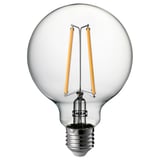 Ampoule LED, blanc chaud, en verre, ronde, ikea, SOLHETTA.