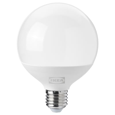 Ampoule led Ikea SOLHETTA, blanche, sphérique, dimmable.