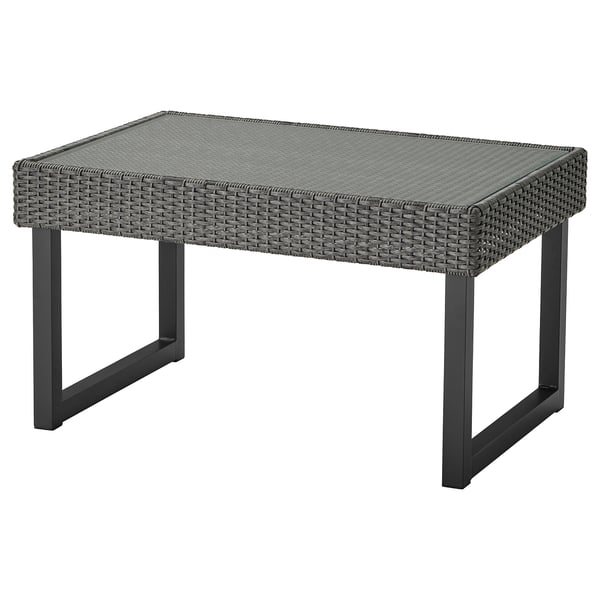 Solleron Table Basse Exterieur Anthracite Gris Fonce 92x62 Cm Ikea
