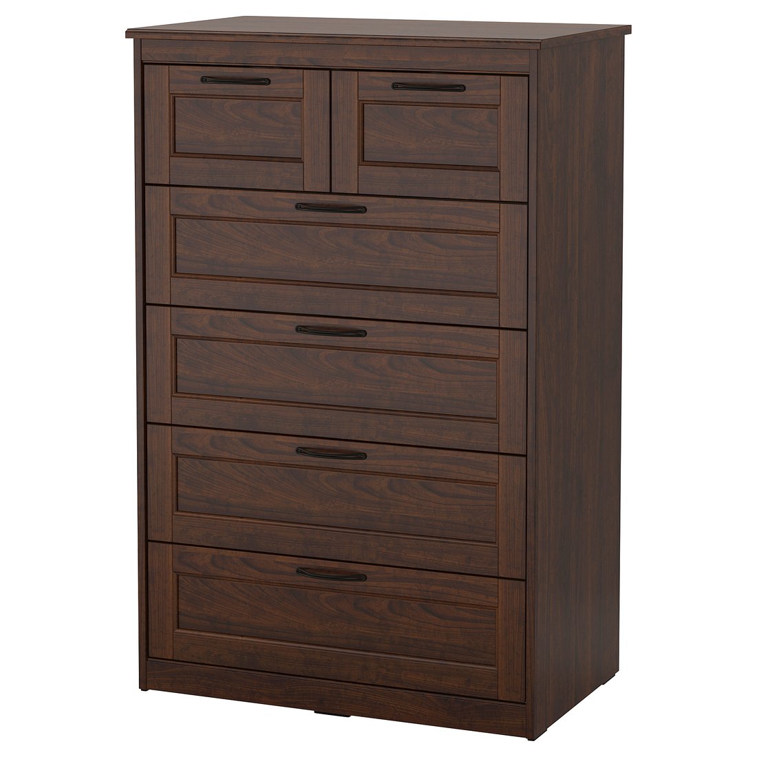 SONGESAND Commode 6 tiroirs, brun, 82x126 cm IKEA