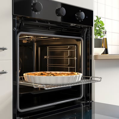 SPJUTBO Four à chaleur brassée, pyrolyse fonction grill/noir IKEA 300