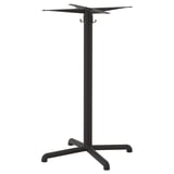 Support de table STENSELE noir : robuste, base triangulaire, accoudoirs réglables, design moderne.