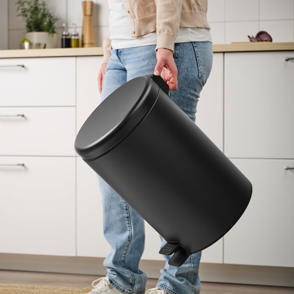 STENTRAPPA Poubelle à pédale, anthracite, 18 l