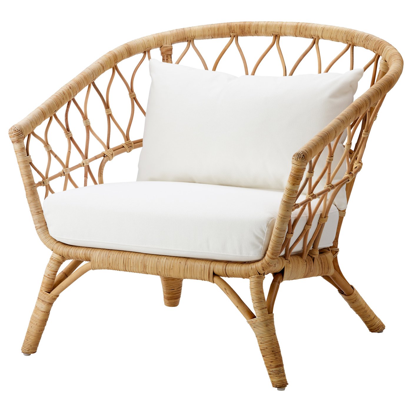 Coussin D Assise Pour Fauteuil En Rotin Stockholm 2017 Fauteuil Avec Coussin Rotin Rostanga Blanc Ikea