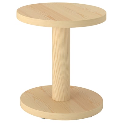 Table d’appoint STOCKHOLM 2025 : bois clair, plateau rond, pied central - design scandinave moderne.