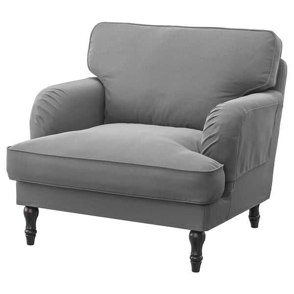 STOCKSUND Fauteuil Ljungen gris moyen noir bois IKEA STOCKSUND Fauteuil Ljungen gris moyen noir bois IKEA
