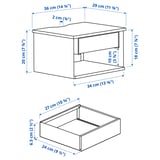 Illustration avec les mesures du produit : STOMSÖ.