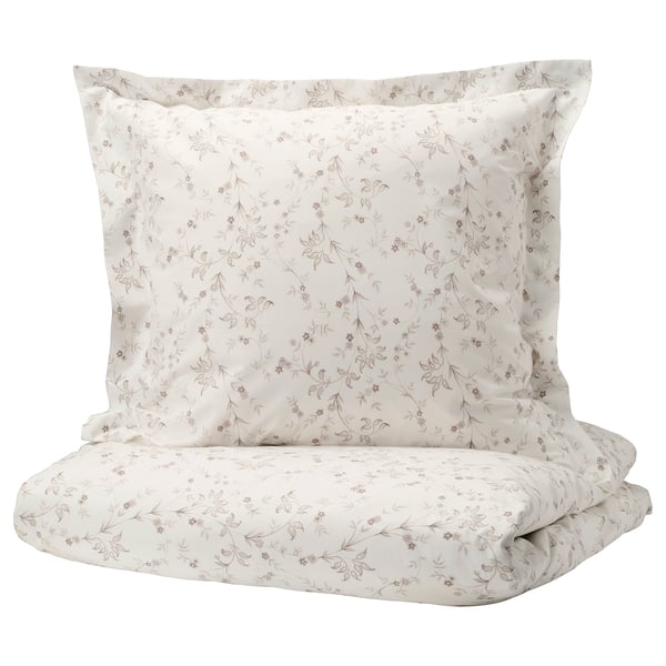 Strandfrane Housse Couette Taie Blanc Beige Clair 150x200 65x65 Cm Ikea