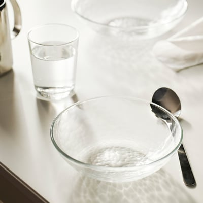 STRANDKRABBA Bol, verre/transparent, 15 cm