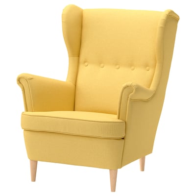 STRANDMON Fauteuil à oreilles, Tibbleby jaune