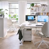 STUBBERGET Support ordinateur avec bras, blanc