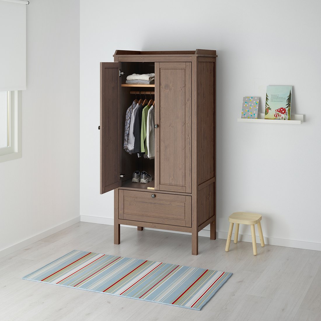 SUNDVIK Armoire, gris brun, 80x50x171 cm, matériau durable IKEA
