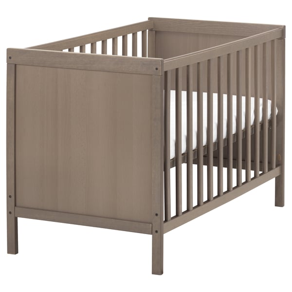 SUNDVIK Lit bébé gris brun IKEA