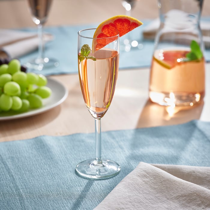 SVALKA flûte à champagne, verre transparent, 21 cl IKEA