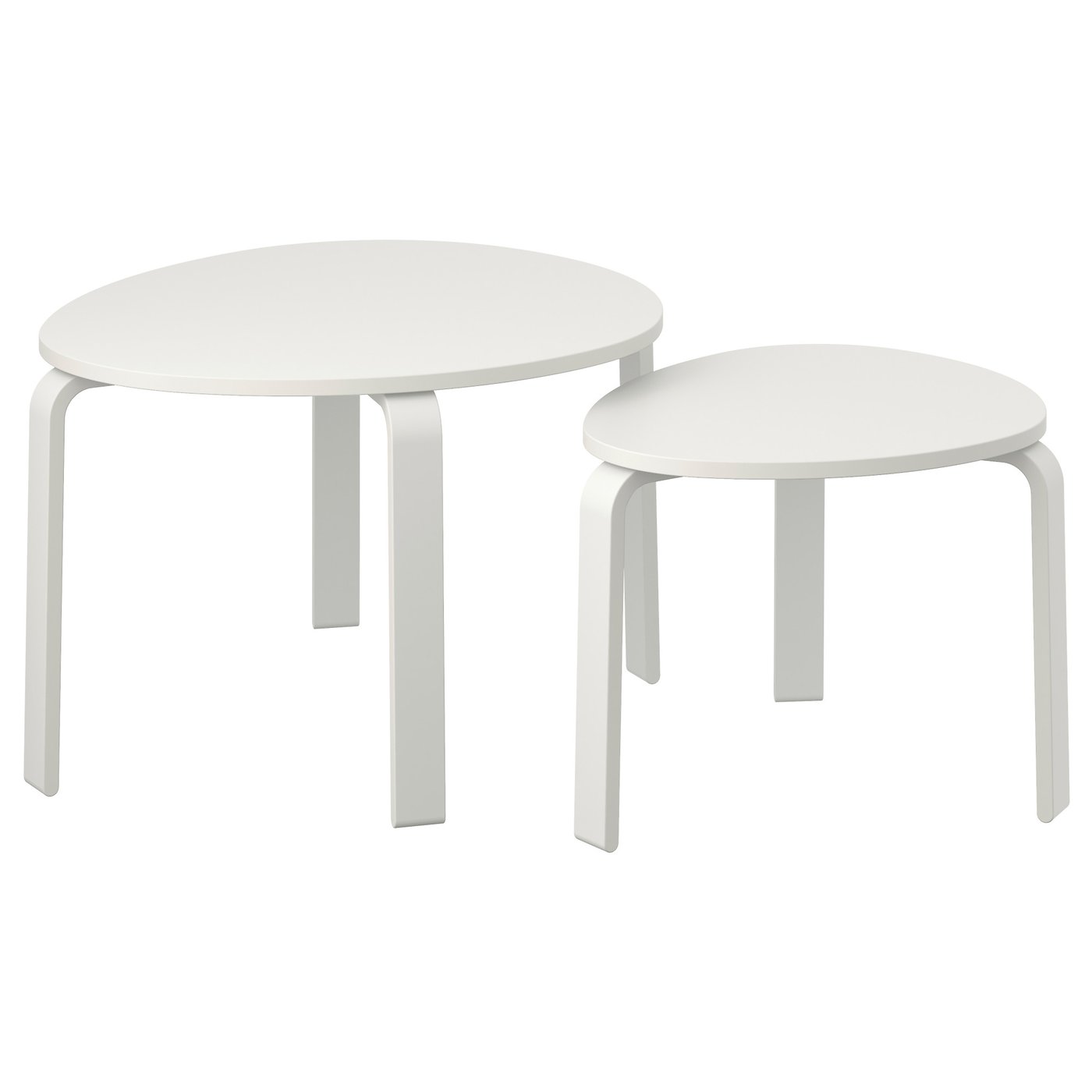 SVALSTA Tables gigognes, lot de 2, teinté blanc IKEA