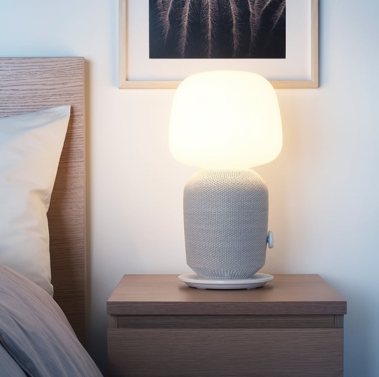 SYMFONISK Enceinte WiFi lampe de table, blanc IKEA