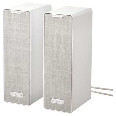 VAPPEBY Enceinte bluetooth, blanc/2 pièces Gen 3, 20x20 cm - IKEA