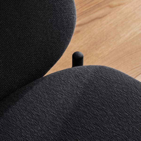 SYNTORP Chaise de bar, hauteur plateau noir/Knäbäck anthracite, 66 cm