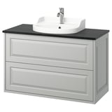 Vanité TÄNNFORSEN, gris clair, en bois, rectangulaire, design classique.