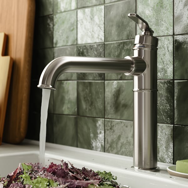 TAKSJÖN Mitigeur cuisine, couleur acier inox