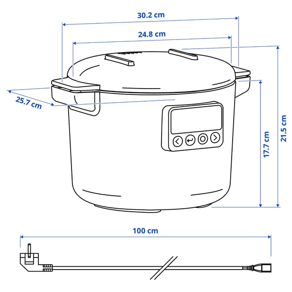 Illustration avec les mesures du produit : TILLREDA.