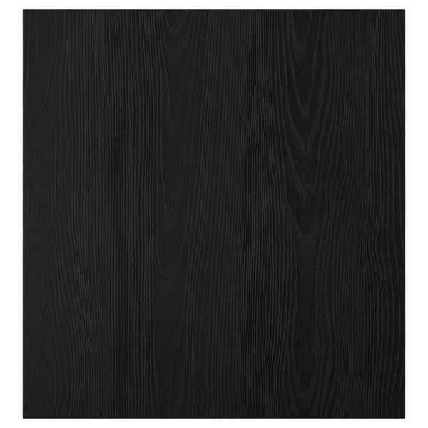 Panneau en bois noir TIMMERVIKEN, grain rustique.