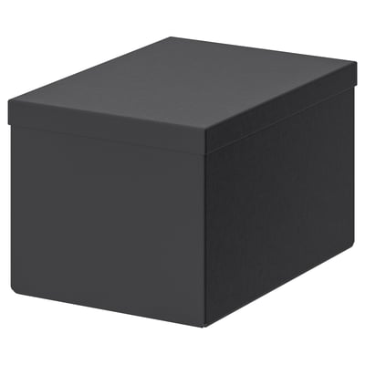 Boîte en papier recyclé TJENA noire pour organiser les petits objets.