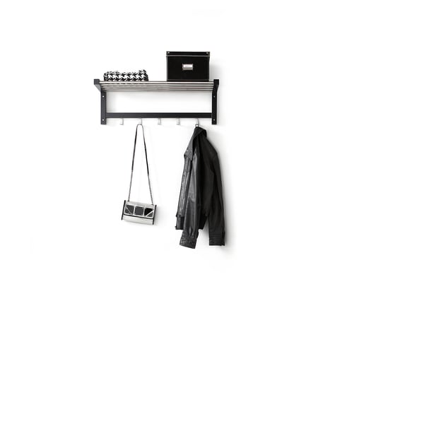 Porte-cintres mural LINEA, noir