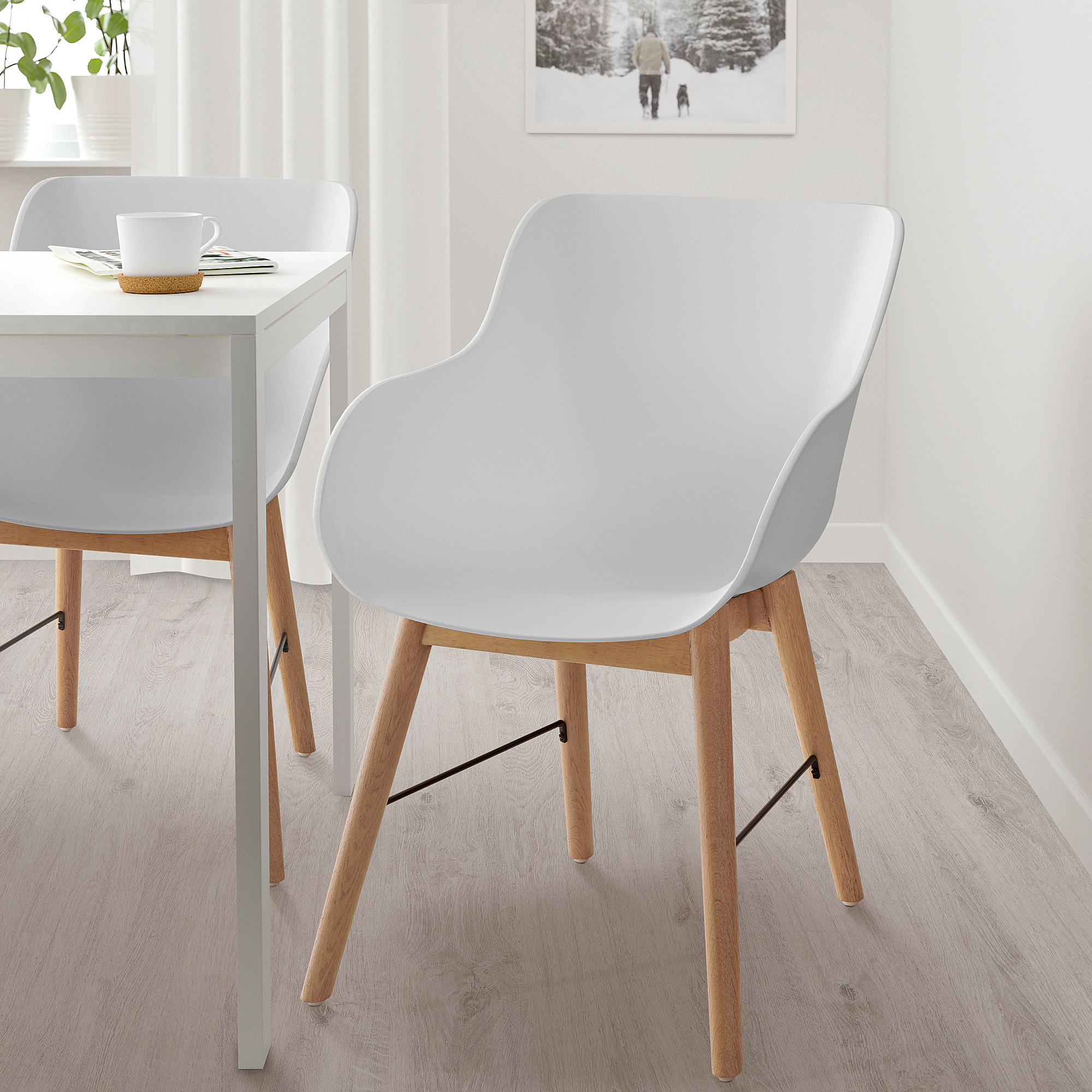 TORVID Chaise blanc/chêne IKEA