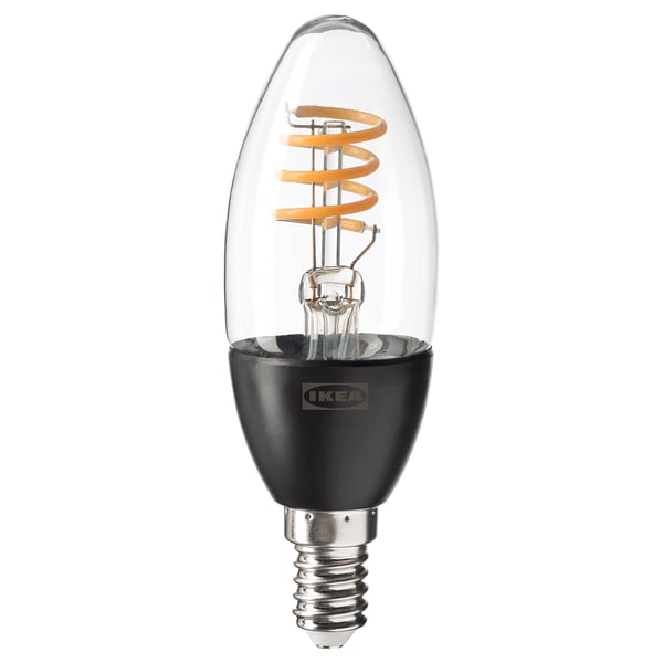 TRÅDFRI Ampoule à LED E14 250 lumen, sans fil à variateur d'intensité blanc  chaud/flamme transparent - IKEA