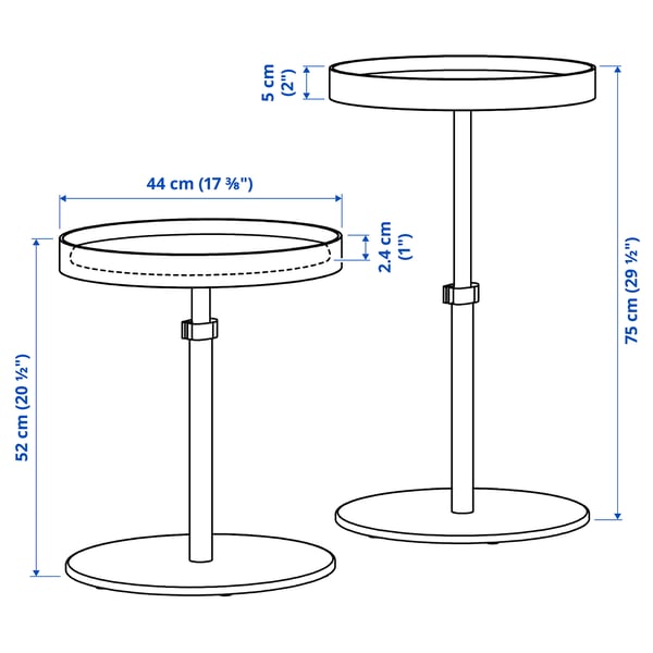 TRANERED Table d'appoint, noir
