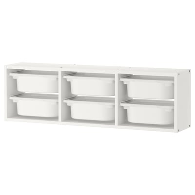 TROFAST Meuble de rangement, blanc/rose, 99x44x94 cm (39x173/8x37) - IKEA  CA