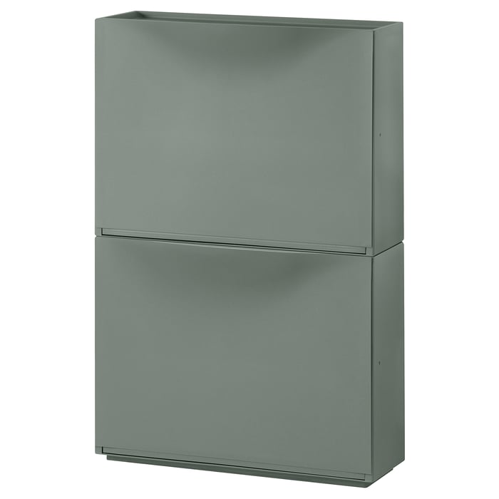 TRONES Armoire à chaussures/rangement, gris vert, 52x18x39 cm IKEA