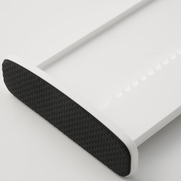 Récipient blanc avec séparateur rembourré noir. Partie du système d’organisation des tiroirs. Rembourrage en plastique ABS et eva de haute qualité.
