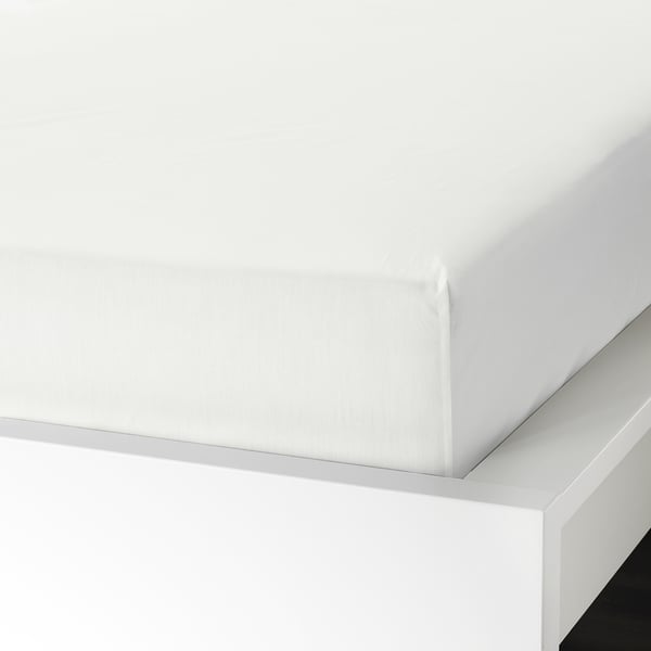 Ullvide Drap Housse Blanc 140x200 Cm Ikea