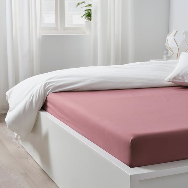Ullvide Drap Housse Rose Fonce Ikea