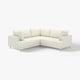 Canapé modulaire UPPÅKRA beige, avec des lignes épurées et des coussins surdimensionnés pour le confort.