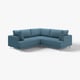 Canapé sectionnel UPPÅKRA, bleu sarcelle, design moderne, en forme de L, confortable.
